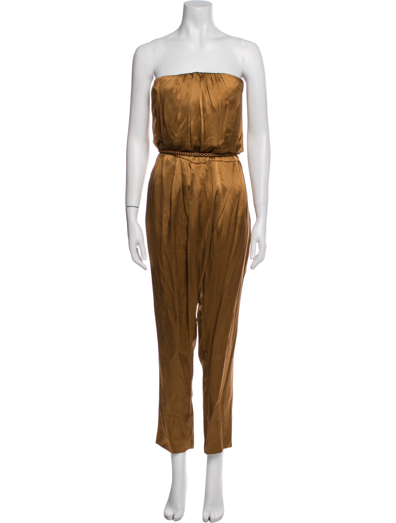Gucci Silk Strapless Jumpsuit